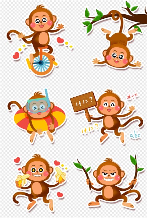 可爱猴子插画广告素材-可爱猴子插画广告模板-可爱猴子插画广告图片下载-设图网
