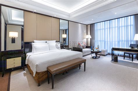 低奢雅致中式风格酒店装修客房设计图- 中国风
