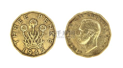 英国国王乔治六世 1945 年三便士硬币高清摄影大图-千库网
