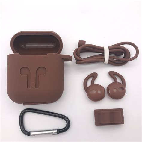 新款Airpods耳机保护套5件套无线蓝牙耳机套防丢绳耳机收纳套一代-阿里巴巴
