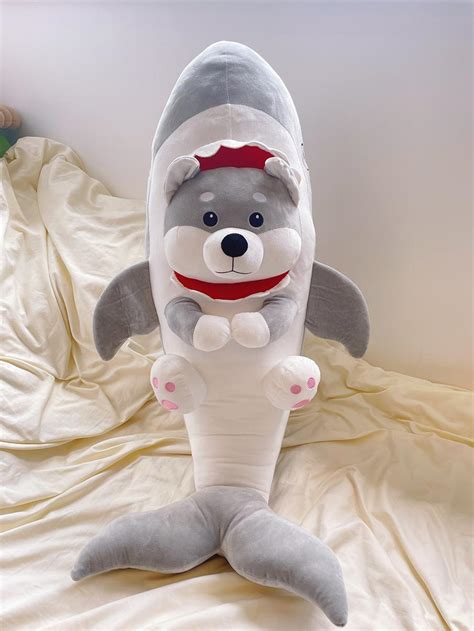 抖音爆款超级可爱一只修鲨狗抱抱款搞怪公仔抱枕玩偶娃娃创意礼物-阿里巴巴