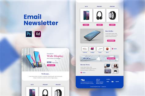 数码电子产品推广EDM邮件模板 Gadget Email Newsletter – 设计小咖