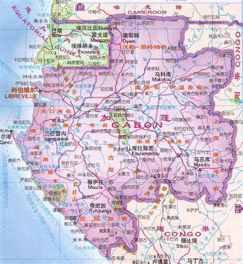 加蓬地图图片
