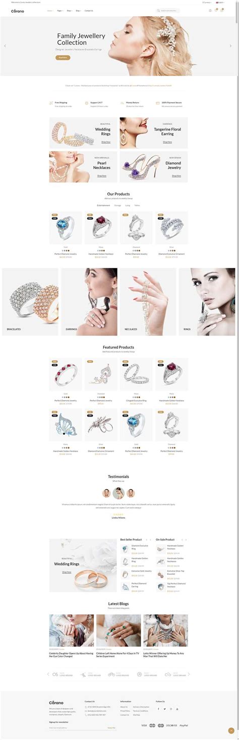 网页制作与设计，珠宝网页HTML模板-17素材网