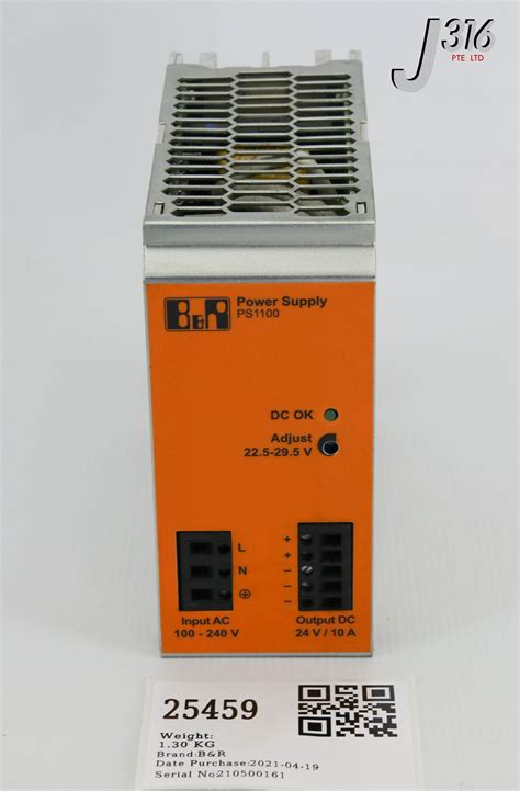 25459 B&R PS1100 POWER SUPPLY 0PS1100.1 - J316Gallery