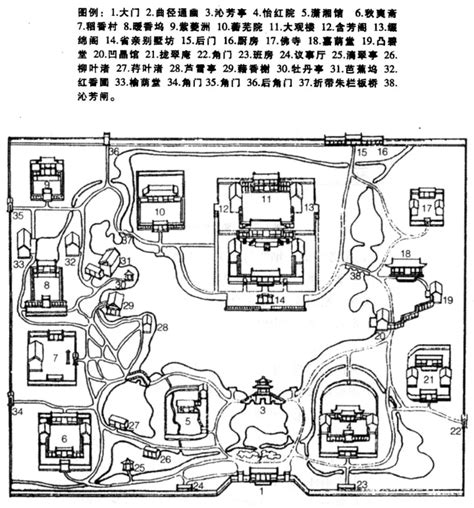 大观园平面图图片