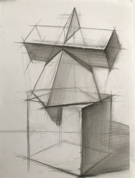 素描几何体图片