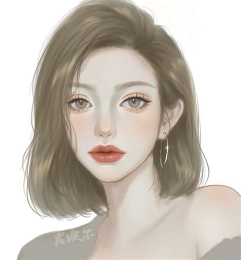 怎么画甜美女生头像图片