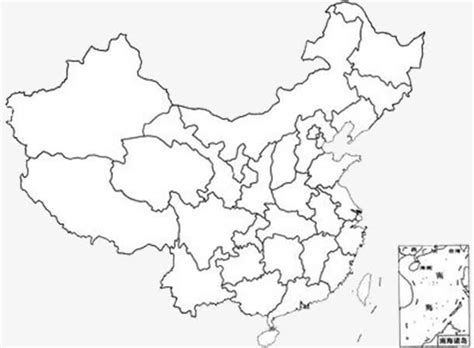 其他-中国地图轮廓空白区域分布-好图网