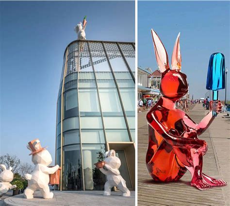 玻璃钢创意兔子户外动物景观雕塑_玻璃钢雕塑 - 深圳市巧工坊 ...