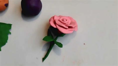 橡皮泥手工制作，教你做一朵玫瑰花