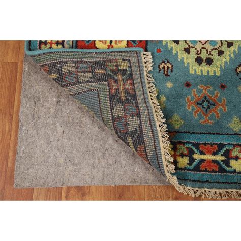 Geometric Kazak Oriental Rug Handmade Wool Carpet - 3