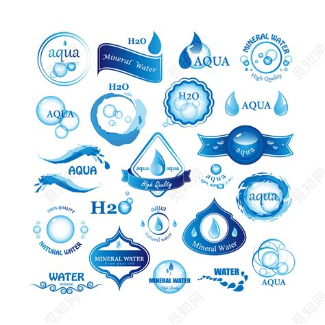 创意手绘水logo标志图片素材免费下载 - 觅知网