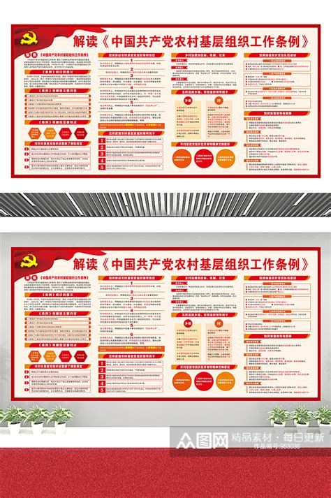 党农村基层组织工作条例展板图片_文化墙_编号10836349_红动中国