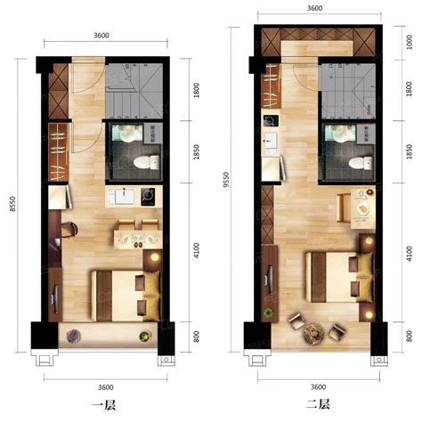 长条形小户型装修巧改两居室 43平米原木风搭配实用力满格 - 设计潮流 - 装一网