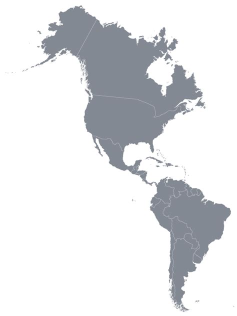 The Americas, North and South America, political map with countries ...