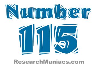 Number 115 - All about number one hundred fifteen