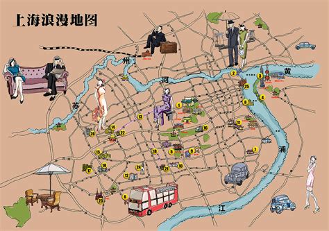 上海旅游地图手绘_上海景点地图分布_微信公众号文章