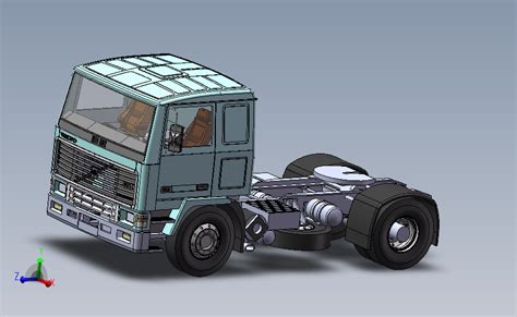 卡车模型SW设计_SOLIDWORKS 2015_模型图纸下载 – 懒石网