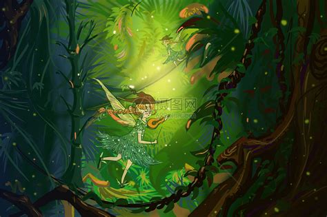 森林里的小精灵插画图片下载-正版图片400095815-摄图网