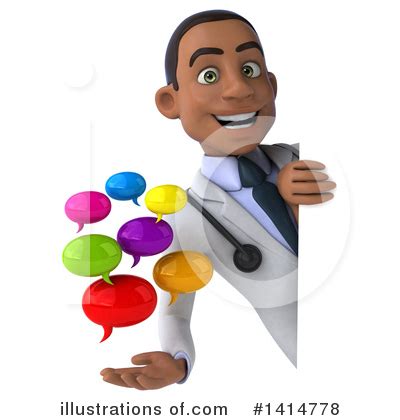 Young Black Male Doctor Clipart #1414778 - Illustration by Julos