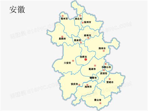 安徽省地图全图高清版 - 中国地图全图 - 地理教师网