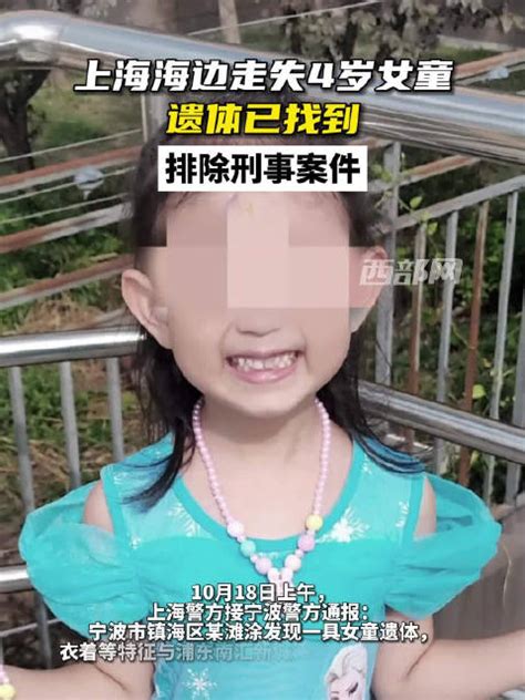 警方通报：上海海边走失女童遗体已找到|走失|上海市_新浪新闻