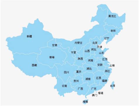 中国省份板块地图图片