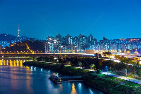 韩国首尔城市天际线高清图片下载-正版图片502756459-摄图网