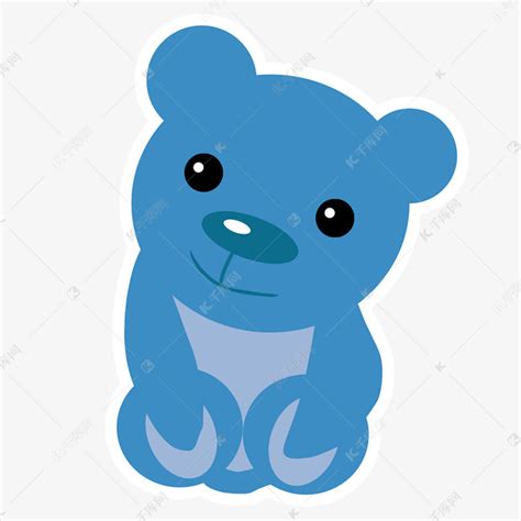蓝色小熊玩具素材图片免费下载-千库网