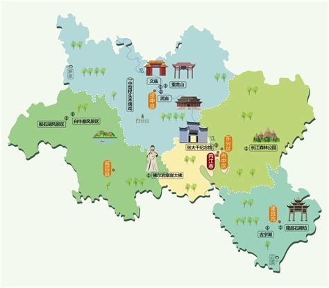 四川省旅游地图图片