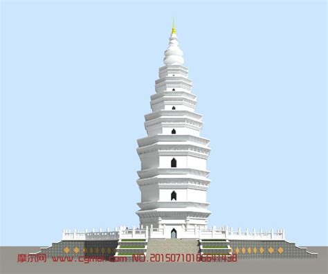 泸州白塔,中式建筑,建筑模型,3d模型下载,3D模型网,maya模型免费下载,摩尔网