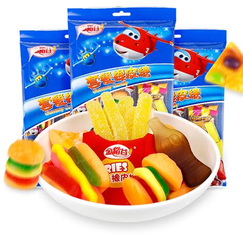 金稻谷80克套餐汉堡糖创意薯条橡皮糖卡通儿童零食小礼物糖果批发-阿里巴巴