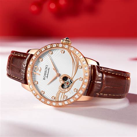 罗西尼(ROSSINI)手表典美系列钢带时尚女士机械腕表5760_罗西尼