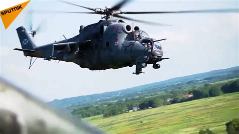 俄波罗的海舰队米-24和米-8直升机飞行战术训练 - 2018年6月13日, 俄罗斯卫星通讯社