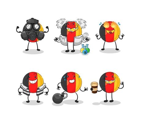Premium Vector | Belgium villain group character cartoon mascot vector