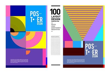 100个创意色彩构成海报矢量素材 - NicePSD 优质设计素材下载站
