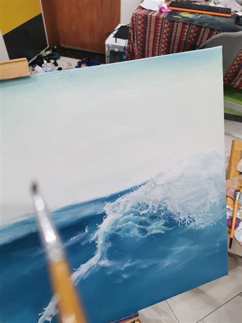 《大海》|纯艺术|油画|啵小啵 - 临摹作品 - 站酷 (ZCOOL)