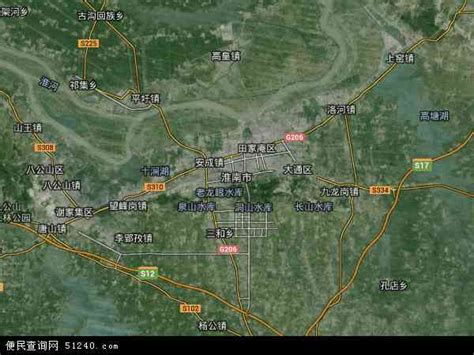 淮南市地图 - 淮南市卫星地图 - 淮南市高清航拍地图