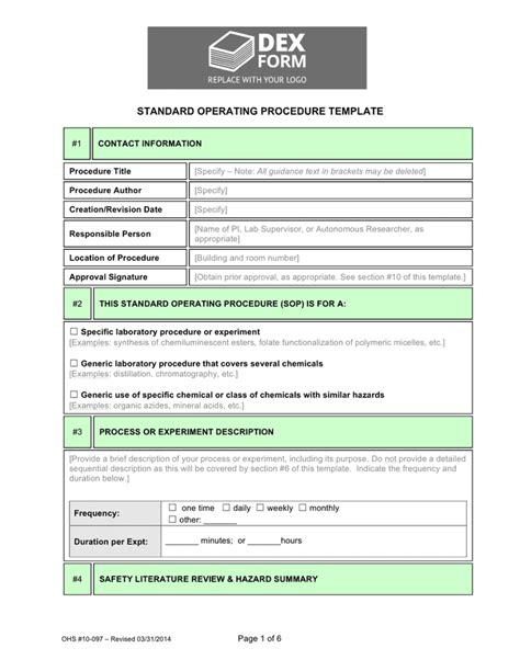 PPT - standard operating procedure template PowerPoint Presentation ...