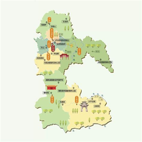 四川省泸州市旅游地图 - 泸州市地图 - 地理教师网