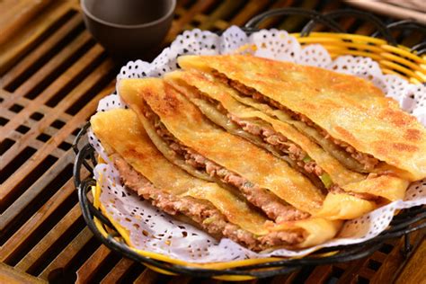 猪肉大葱馅饼,中国菜系,食品餐饮,摄影,汇图网www.huitu.com