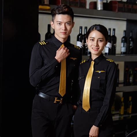 2022酒吧ktv工作服秋装空少空姐制服夜场服务员长袖男女衬衫套装 - 三坑日记