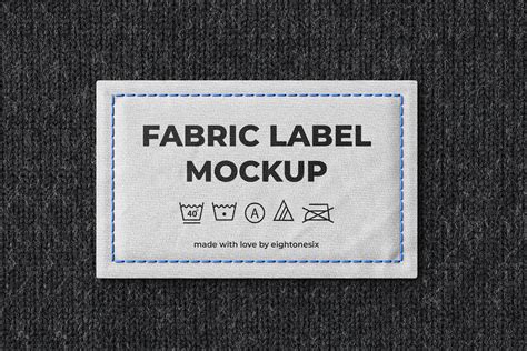 面料服装标签设计样机模板 Fabric Label Mock-Up Template – 设计小咖