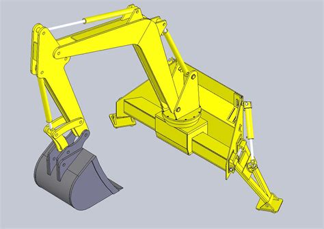 挖掘机模型SW_SOLIDWORKS 2021_模型图纸下载 – 懒石网