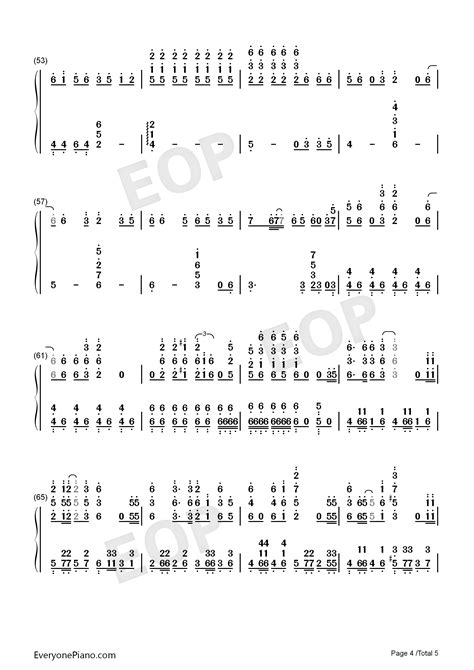 极乐净土-合音版双手简谱预览4-钢琴谱文件（五线谱、双手简谱、数字谱、Midi、PDF）免费下载