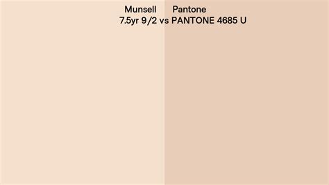 Pantone 4685 C vs PANTONE 4685 U side by side comparison