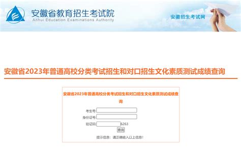 2023年安徽高职分类考试招生成绩查询官网入口：http://cx.ahzsks.cn —中国教育在线