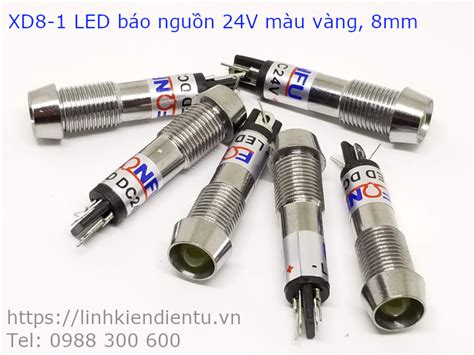 10 cái đèn LED báo nguồn XD8-1, điện áp 5v, 12v, 24v và 220v, màu sắc ...