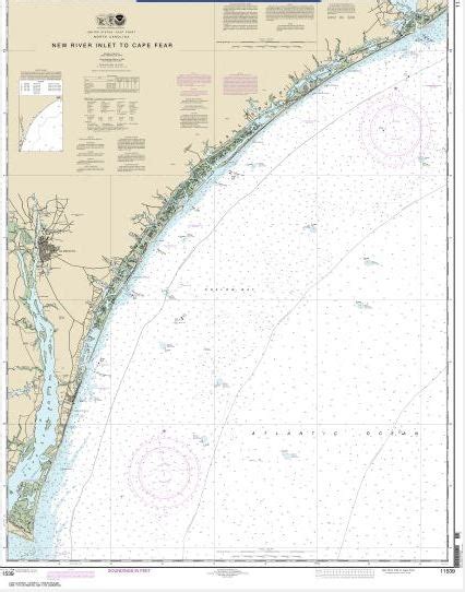 New River Inlet to Cape Fear (chart 11539) – NOAA Charts